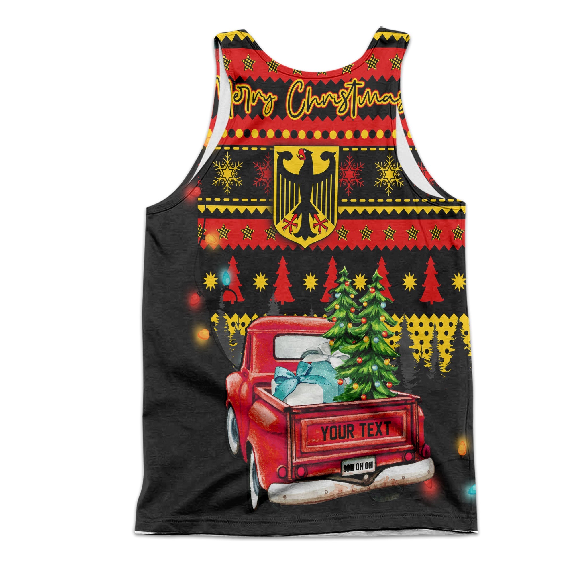 Germany Men Tank Top Coat Of Arms Christmas Style