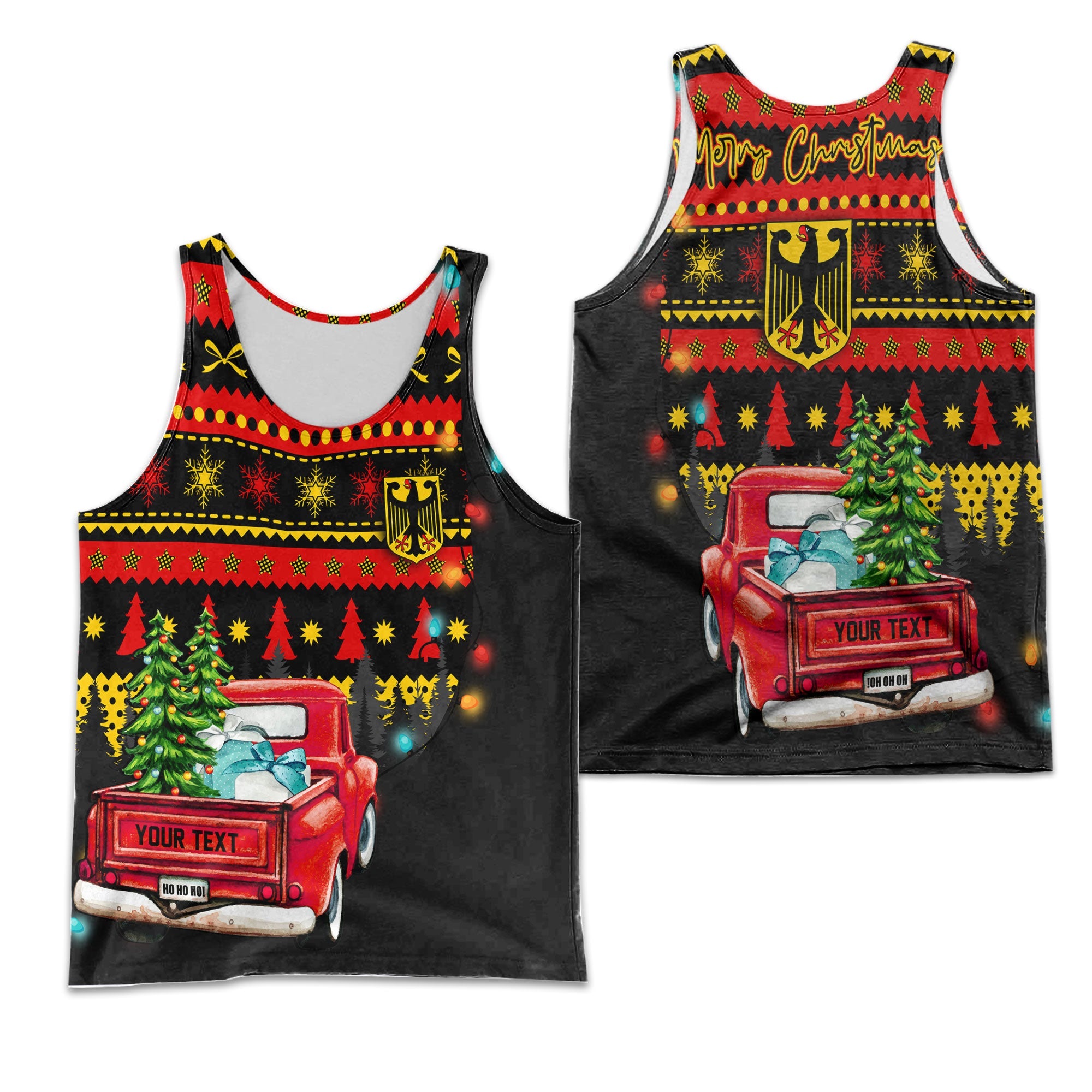 Germany Men Tank Top Coat Of Arms Christmas Style