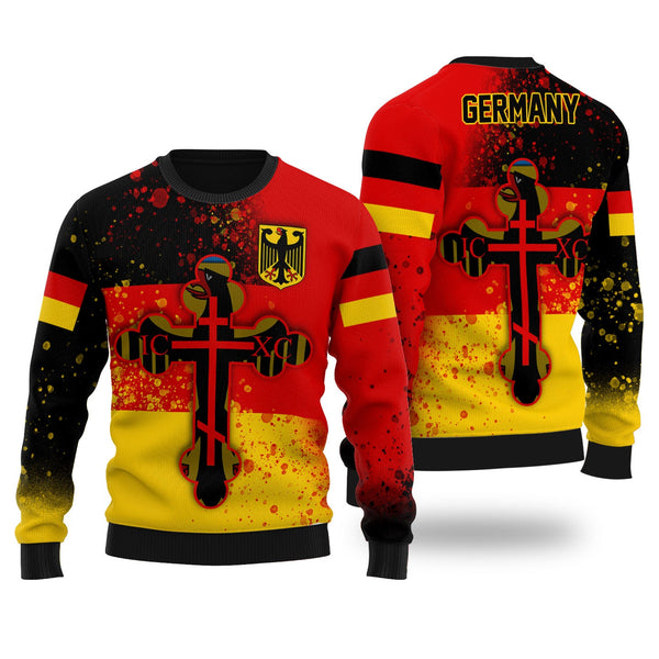 Germany Ugly Sweater Flag & Coat Of Arms Orthodox Style