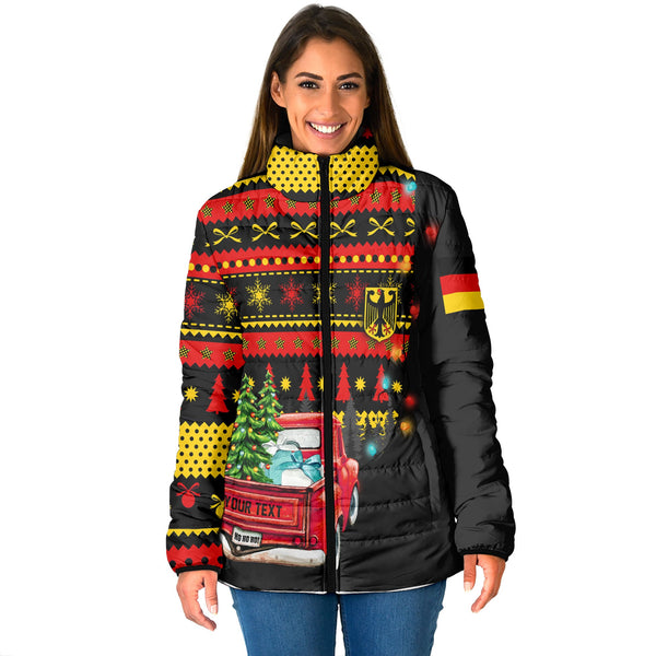 Germany Women Padded Jacket Coat Of Arms Christmas Style