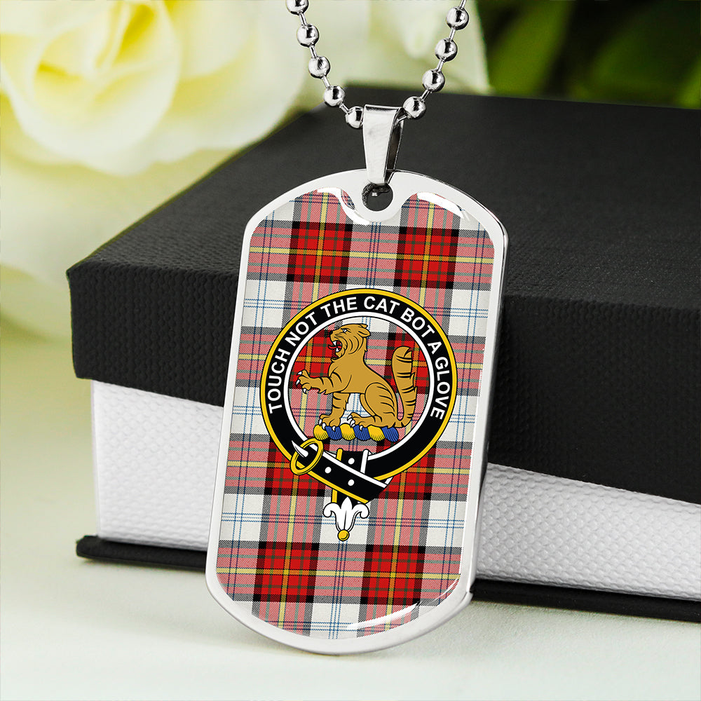 Gillies Red Dress Dance Clan Badge Classic Tartan Dog Tag Necklace