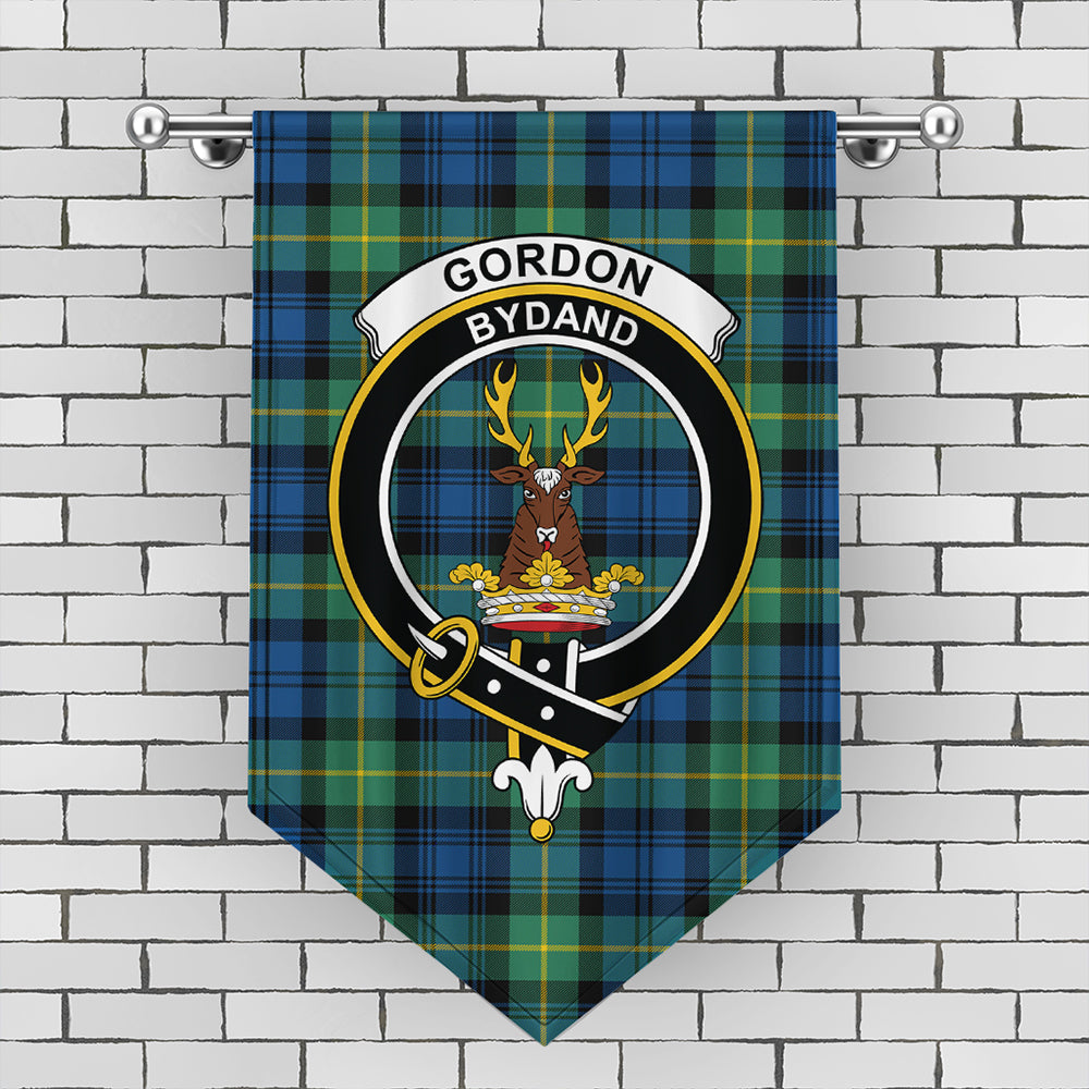 Gordon Ancient Tartan Classic Crest Gonfalon