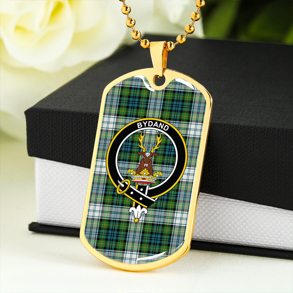 Gordon Dress Ancient Clan Badge Classic Tartan Dog Tag Necklace