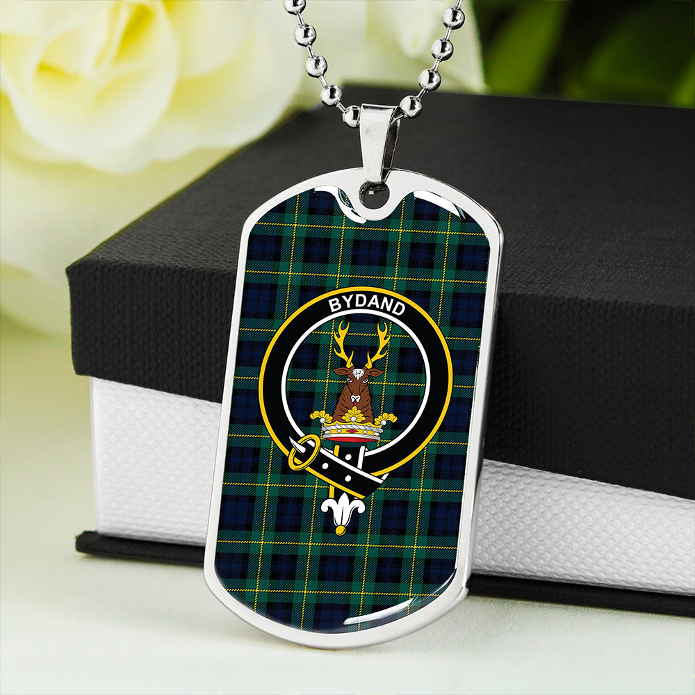 Gordon Modern Clan Badge Classic Tartan Dog Tag Necklace