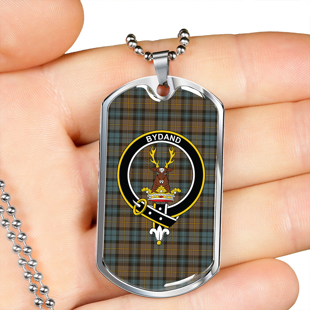 Gordon Weathered Clan Badge Classic Tartan Dog Tag Necklace