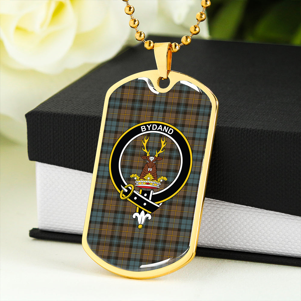 Gordon Weathered Clan Badge Classic Tartan Dog Tag Necklace