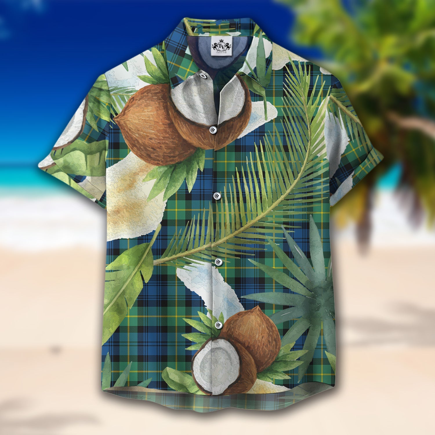 Scottish Tartan Gordon Ancient Clan Hawaiian Shirt Hibiscus - Tropical Garden Style