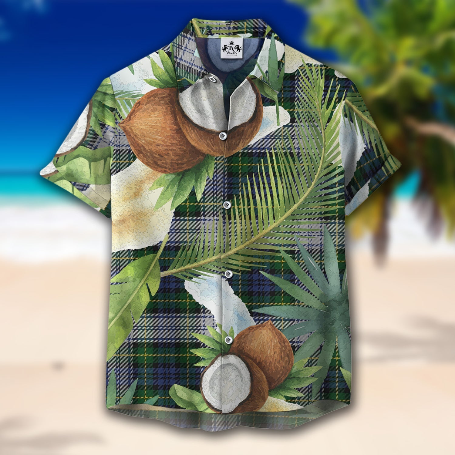 Scottish Tartan Gordon Dress Clan Hawaiian Shirt Hibiscus - Tropical Garden Style