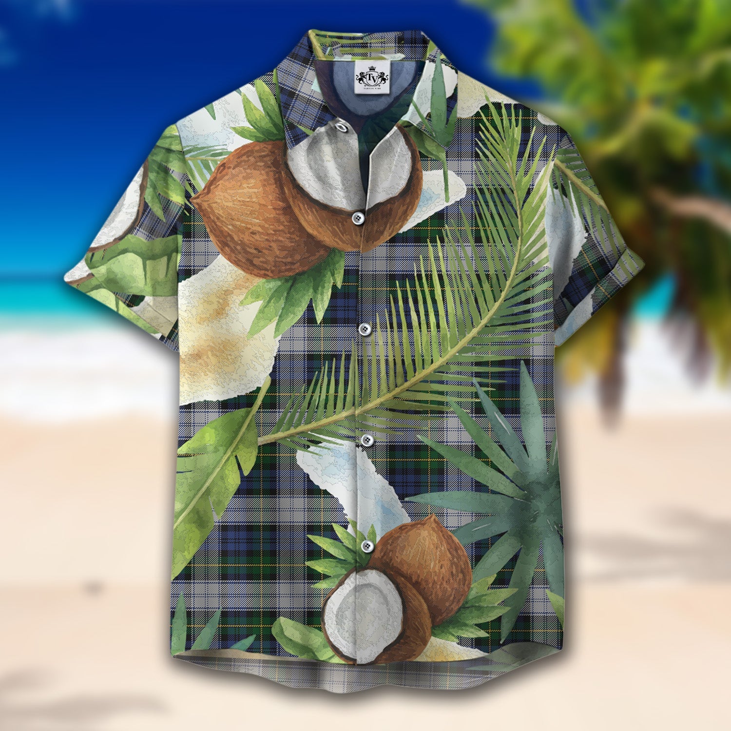 Scottish Tartan Gordon Dress 01 Clan Hawaiian Shirt Hibiscus - Tropical Garden Style