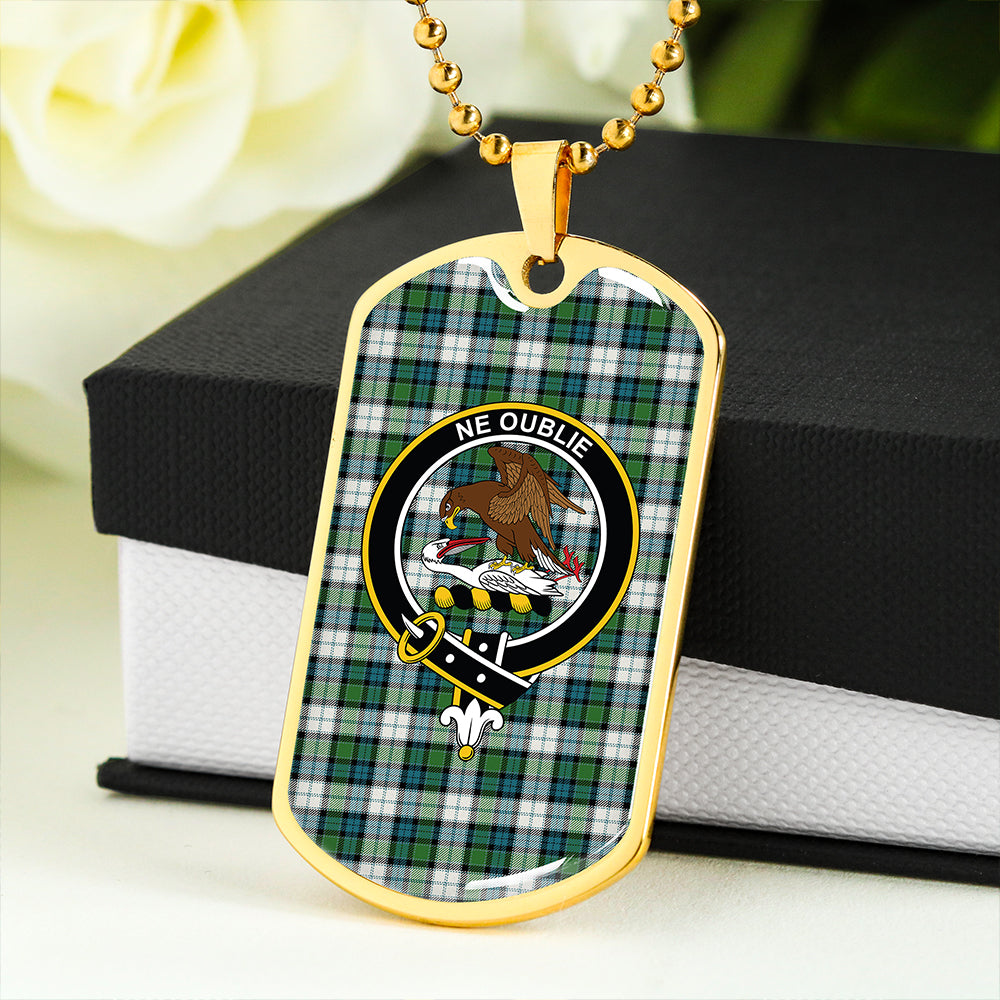 Graham Dress Ancient Clan Badge Classic Tartan Dog Tag Necklace