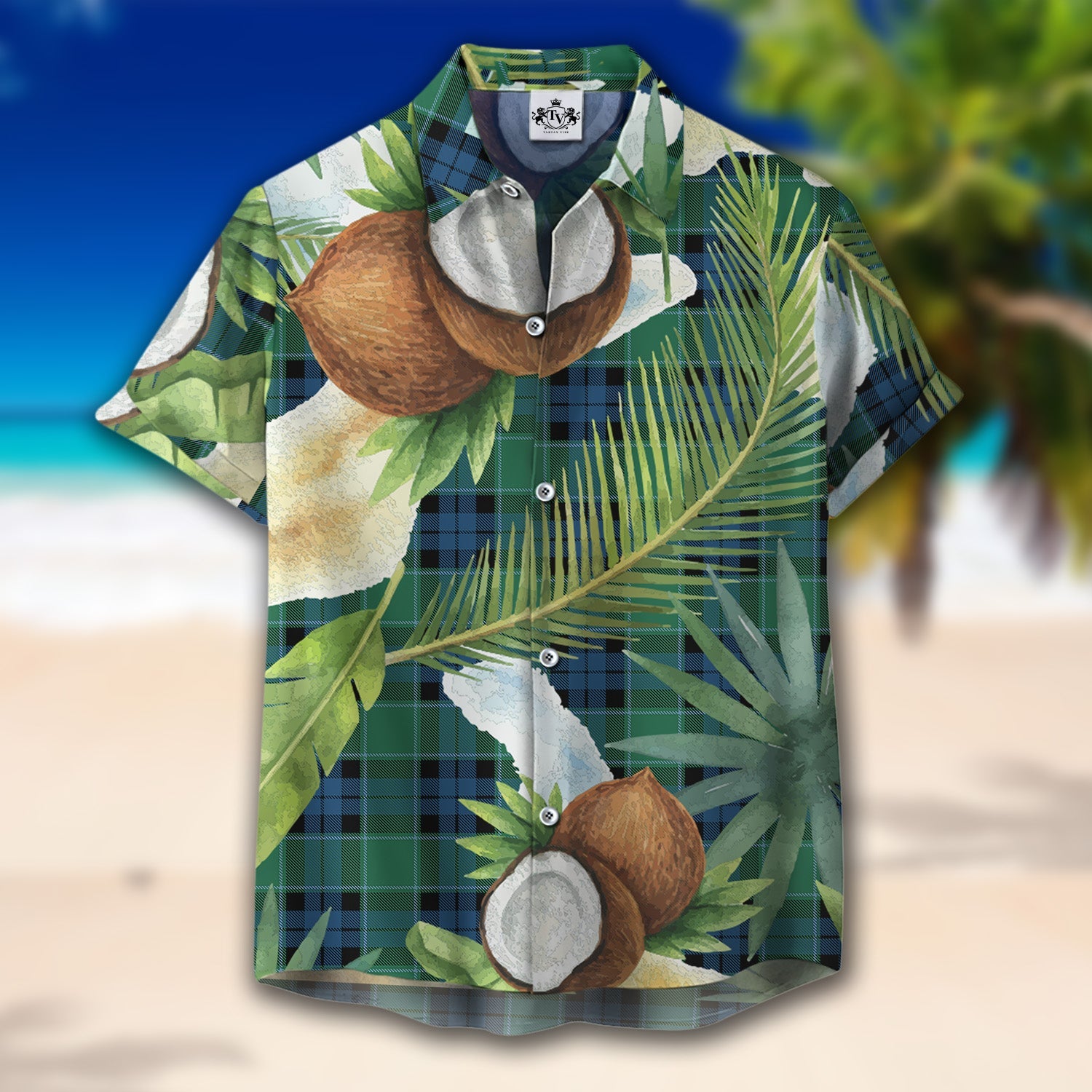 Scottish Tartan Graham of Menteith Ancient Clan Hawaiian Shirt Hibiscus - Tropical Garden Style