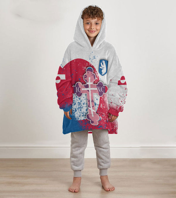 Greenland Kid Snug Hoodie Flag & Coat Of Arms Orthodox Style