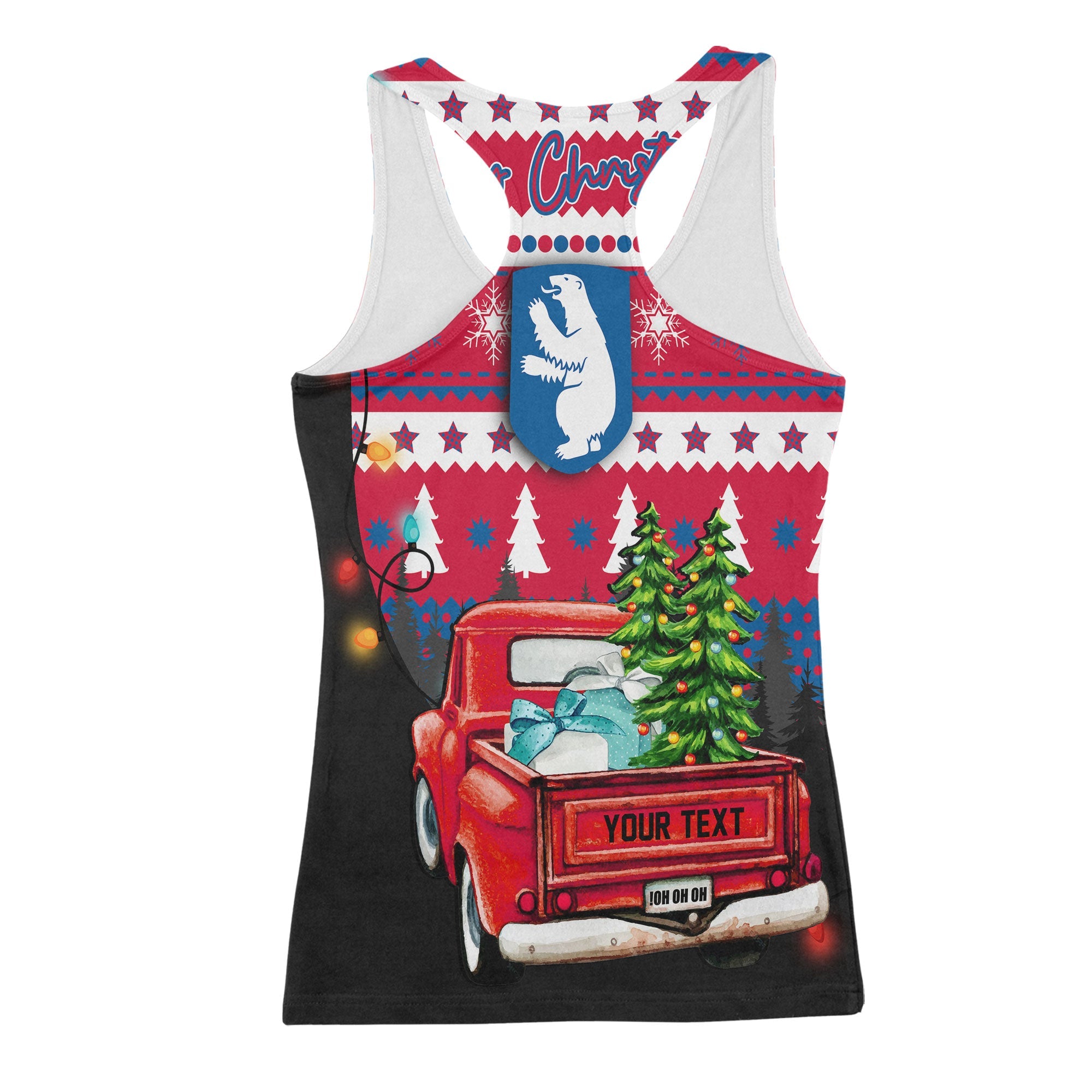 Greenland Women Tank Top Coat Of Arms Christmas Style