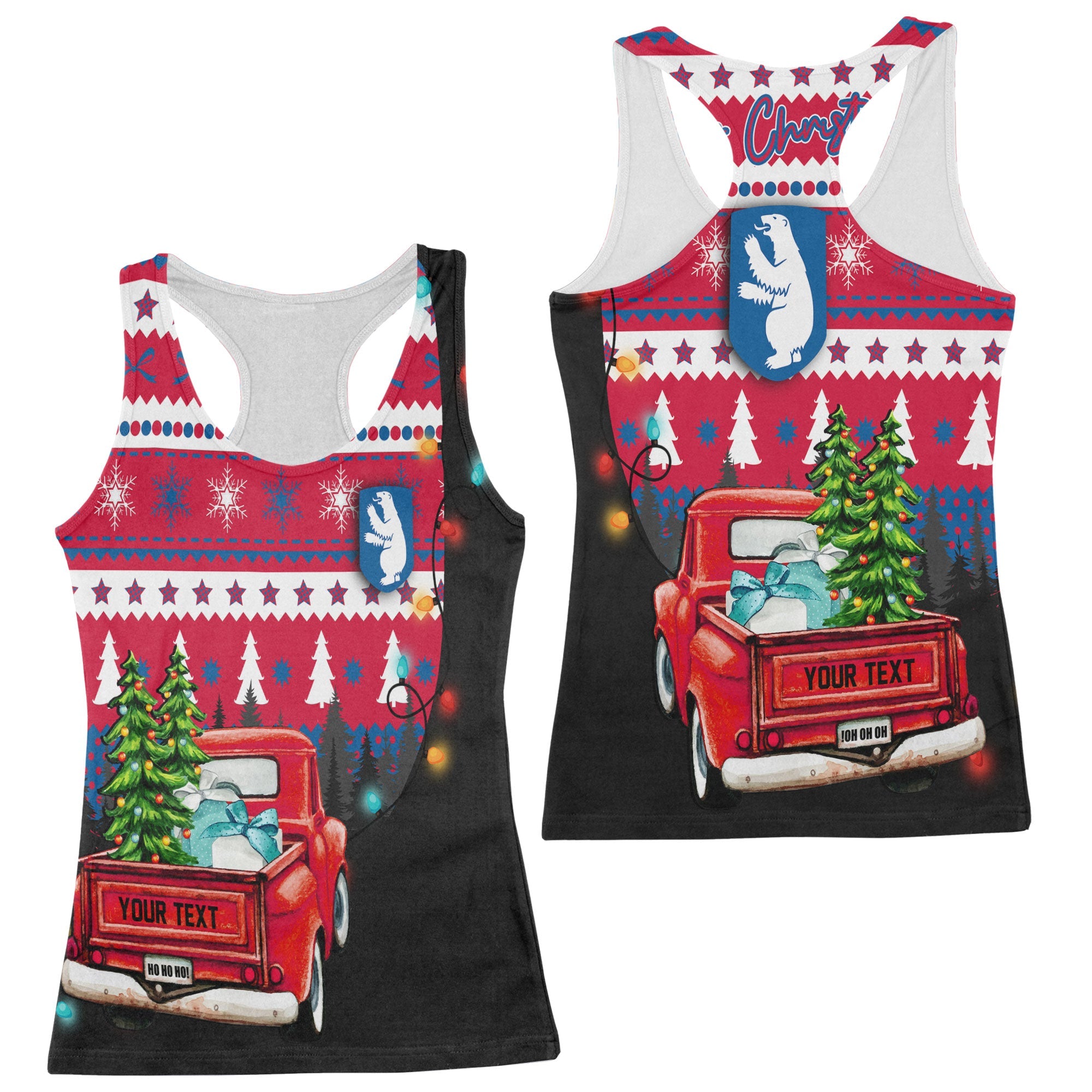 Greenland Women Tank Top Coat Of Arms Christmas Style