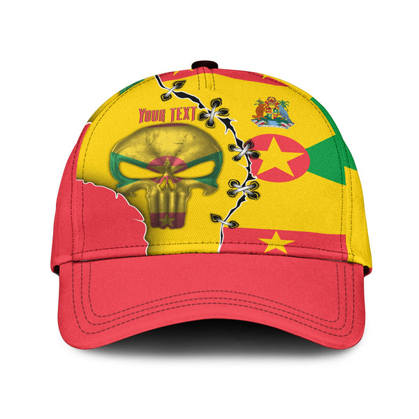 Grenada Classic Cap Flag & Coat Of Arms Skull Style