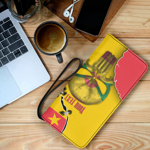 Grenada Clutch Purse Flag & Coat Of Arms Skull Style