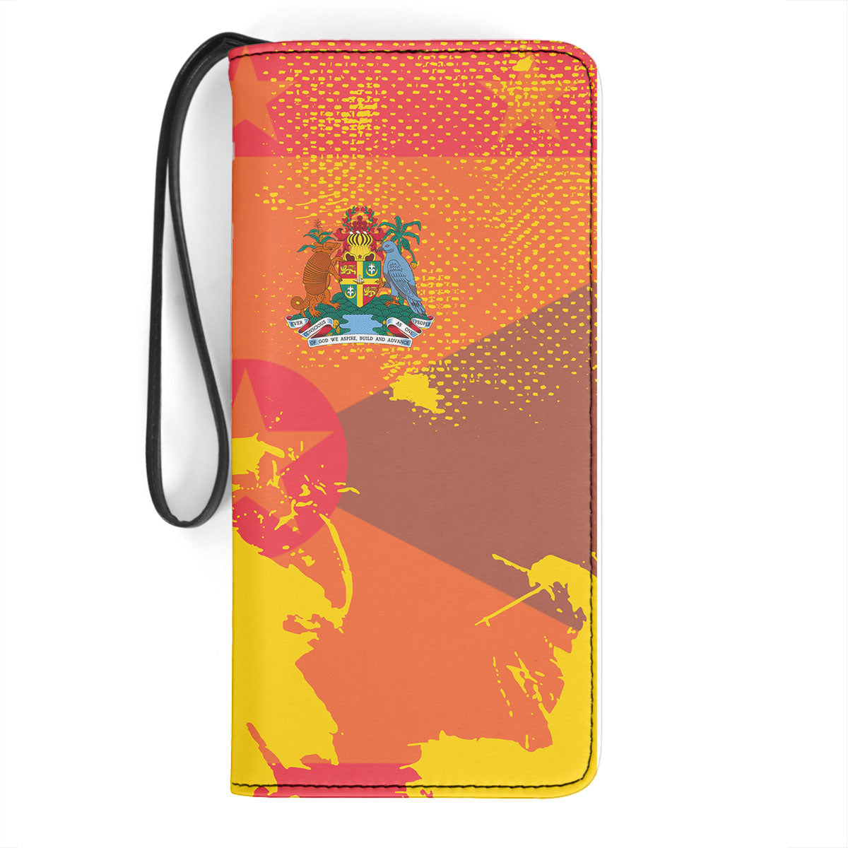 Grenada Clutch Purse Flag & Coat Of Arms Paint Style