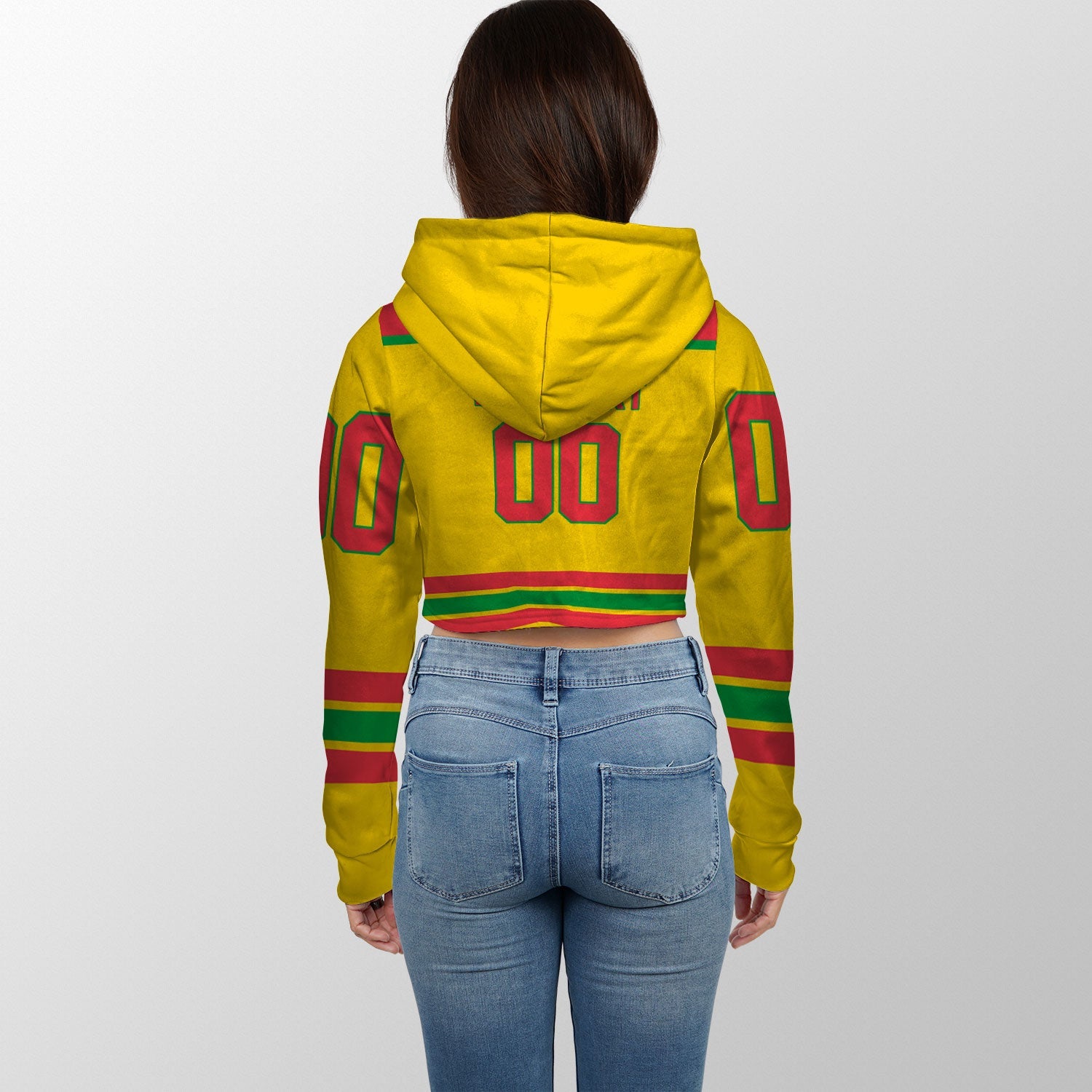 Grenada Crop Hoodie Flag & Coat Of Arms Hockey Style