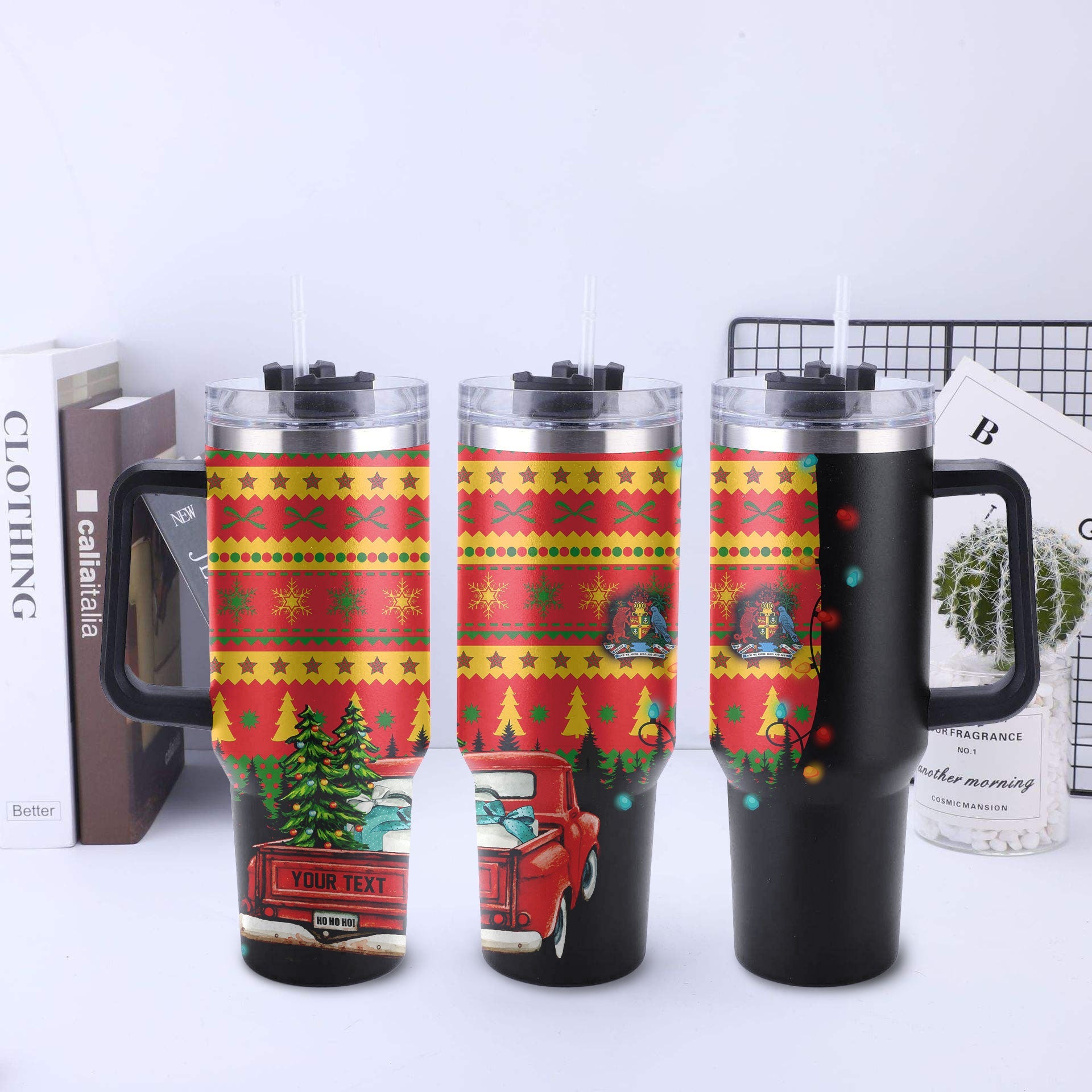 Grenada Handle Tumbler Coat Of Arms Christmas Style