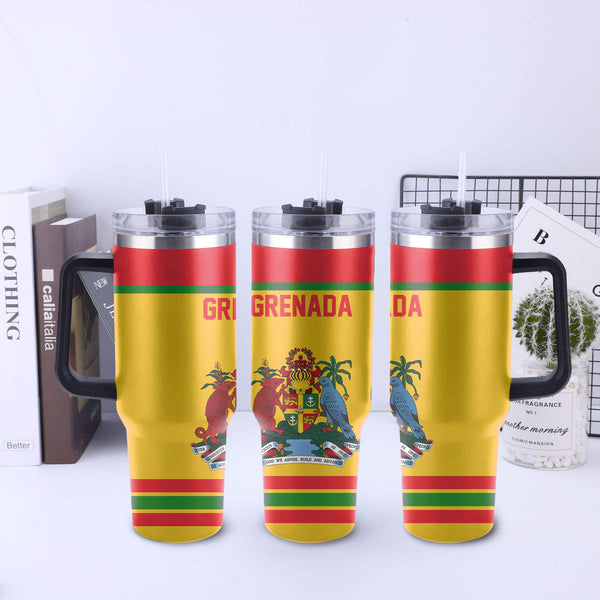 Grenada Handle Tumbler Flag & Coat Of Arms Hockey Style