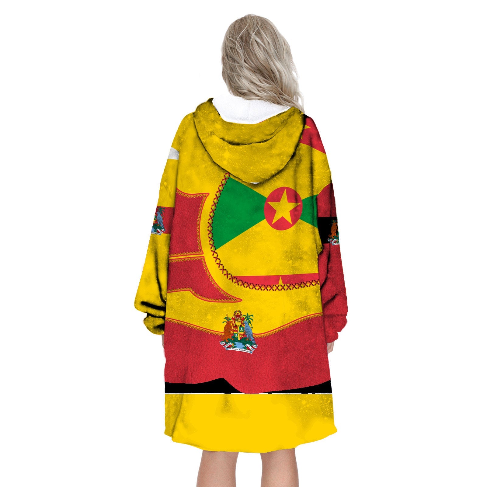 Grenada Hoodie Blanket Flag & Coat Of Arms Leather Style