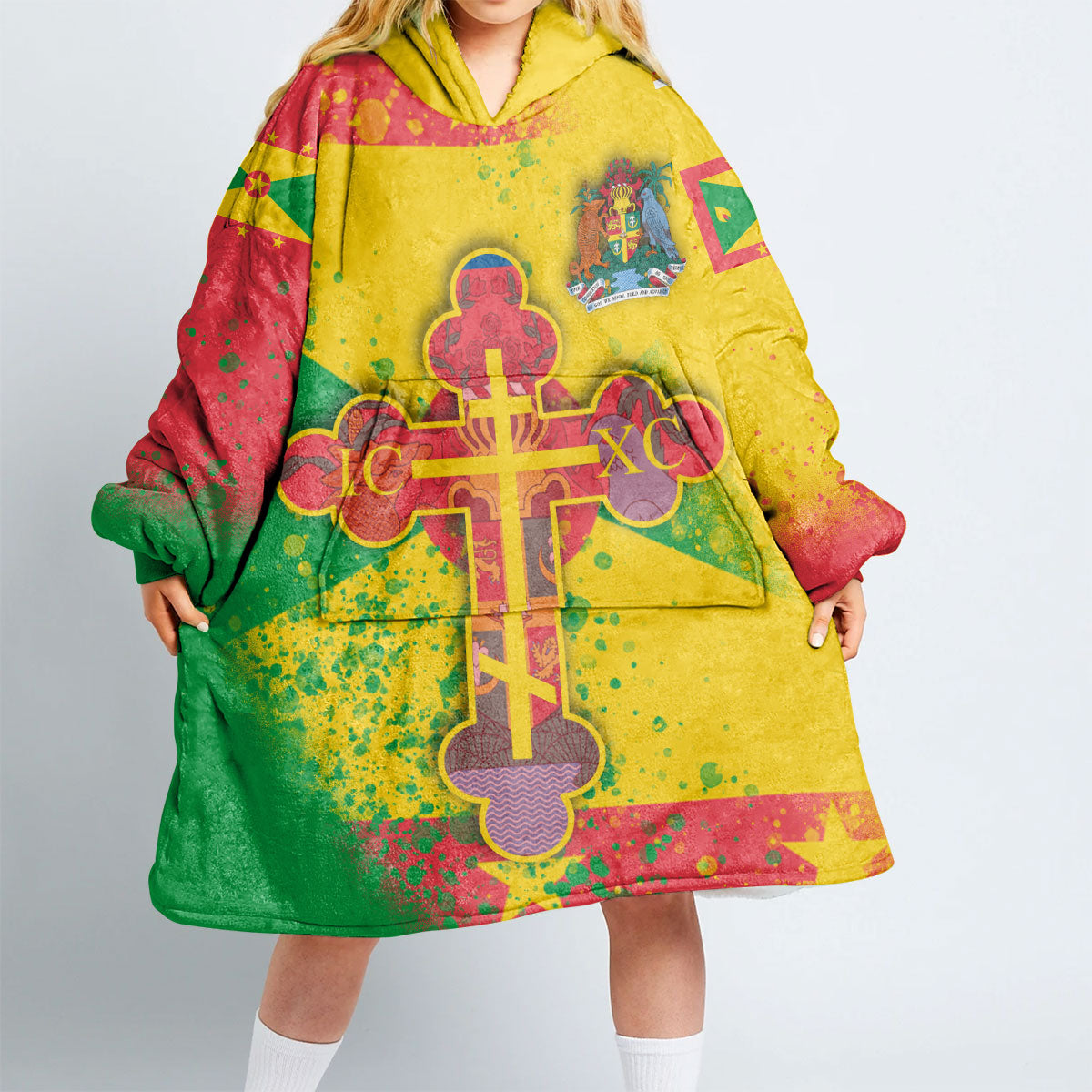 Grenada Snug Hoodie Flag & Coat Of Arms Orthodox Style