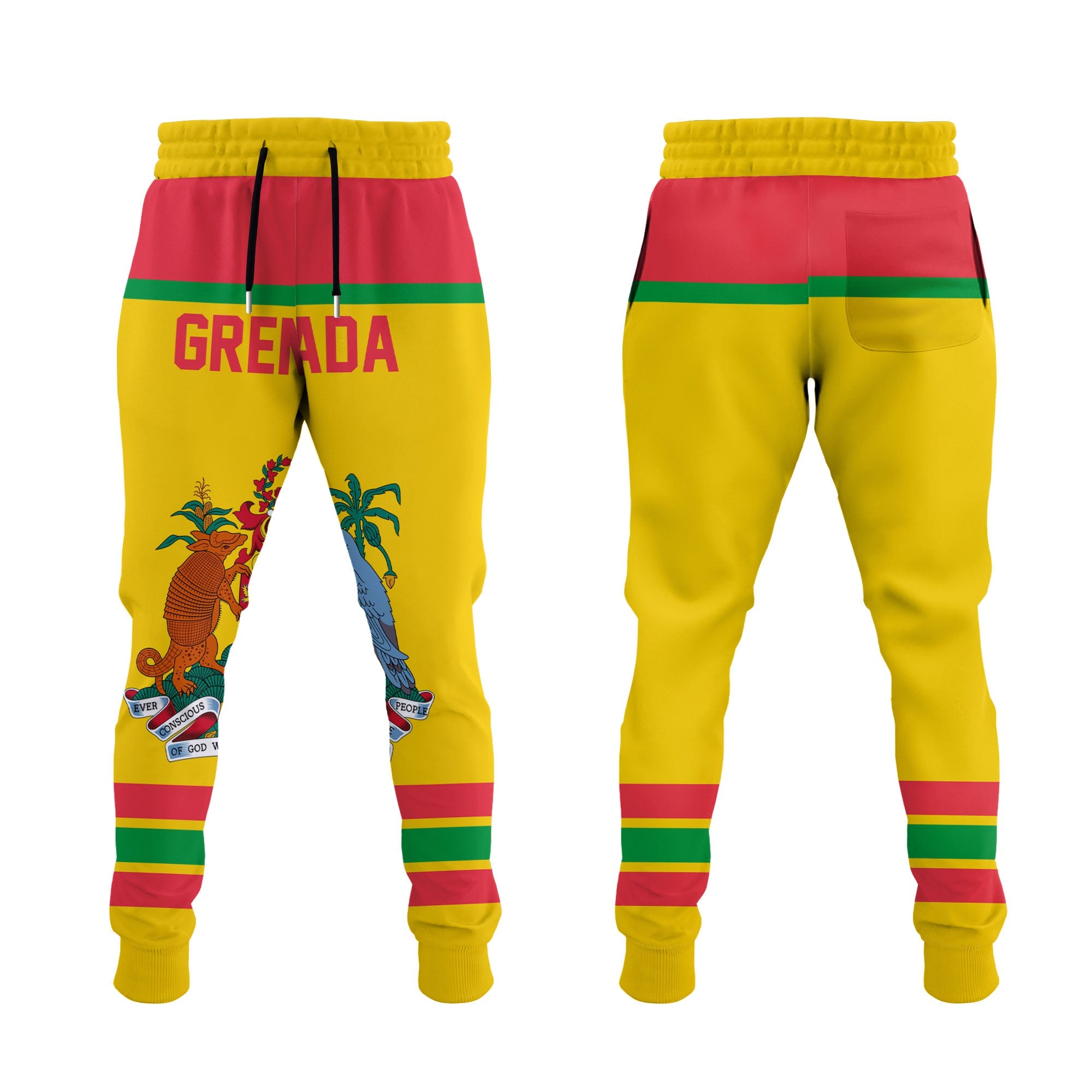 Grenada Jogger Pant Flag & Coat Of Arms Hockey Style