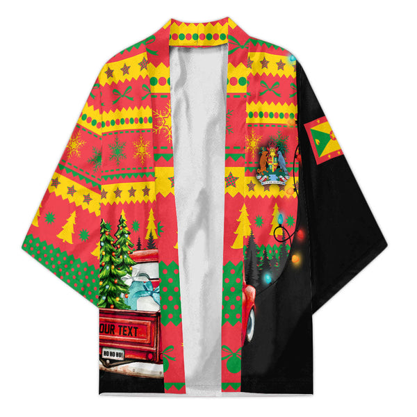 Grenada Kimono Coat Of Arms Christmas Style