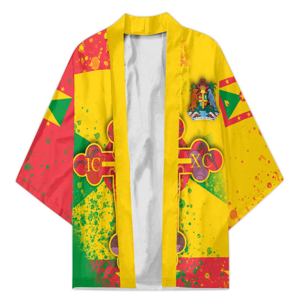 Grenada Kimono Flag & Coat Of Arms Orthodox Style