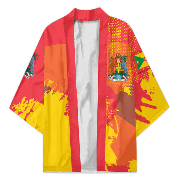 Grenada Kimono Flag & Coat Of Arms Paint Style