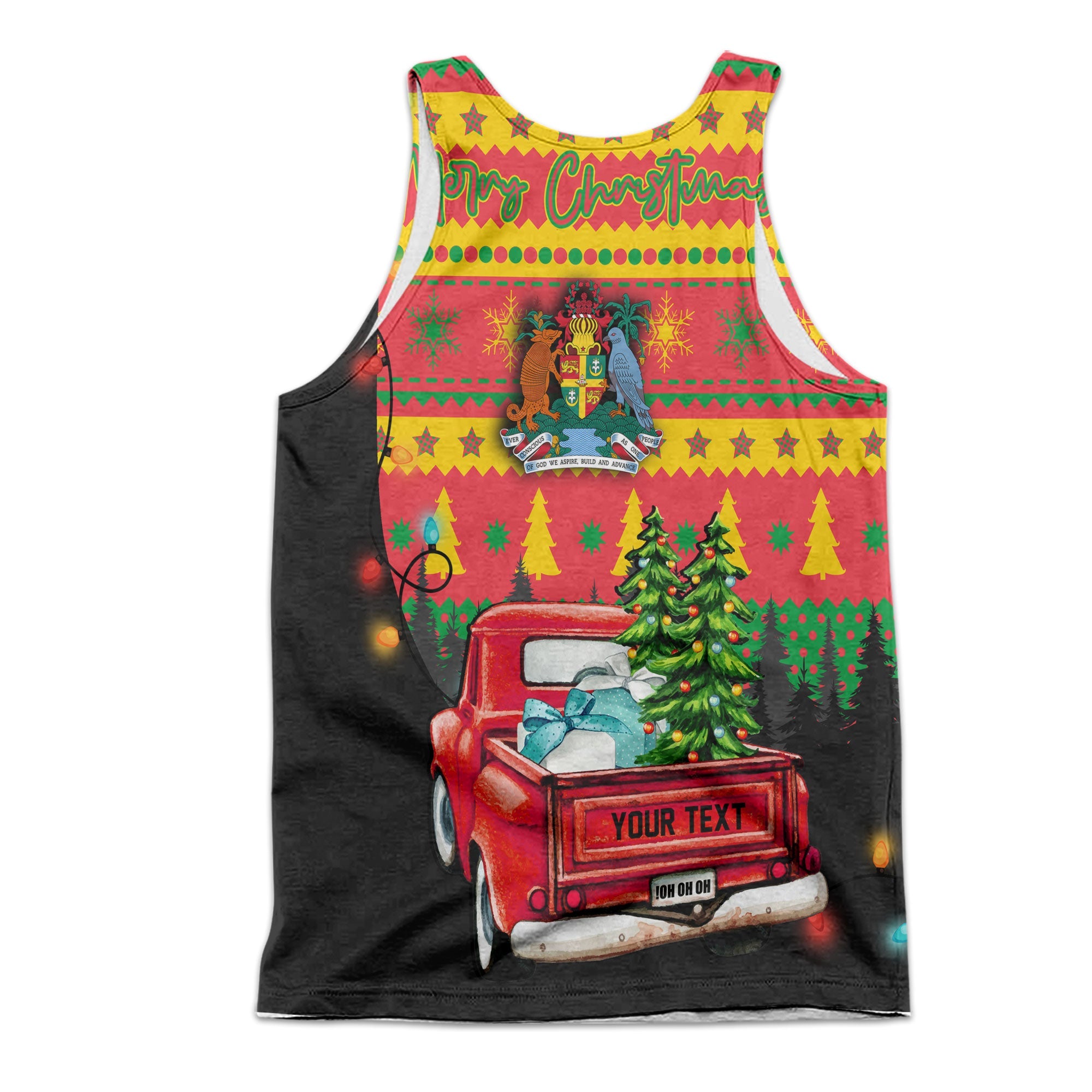 Grenada Men Tank Top Coat Of Arms Christmas Style