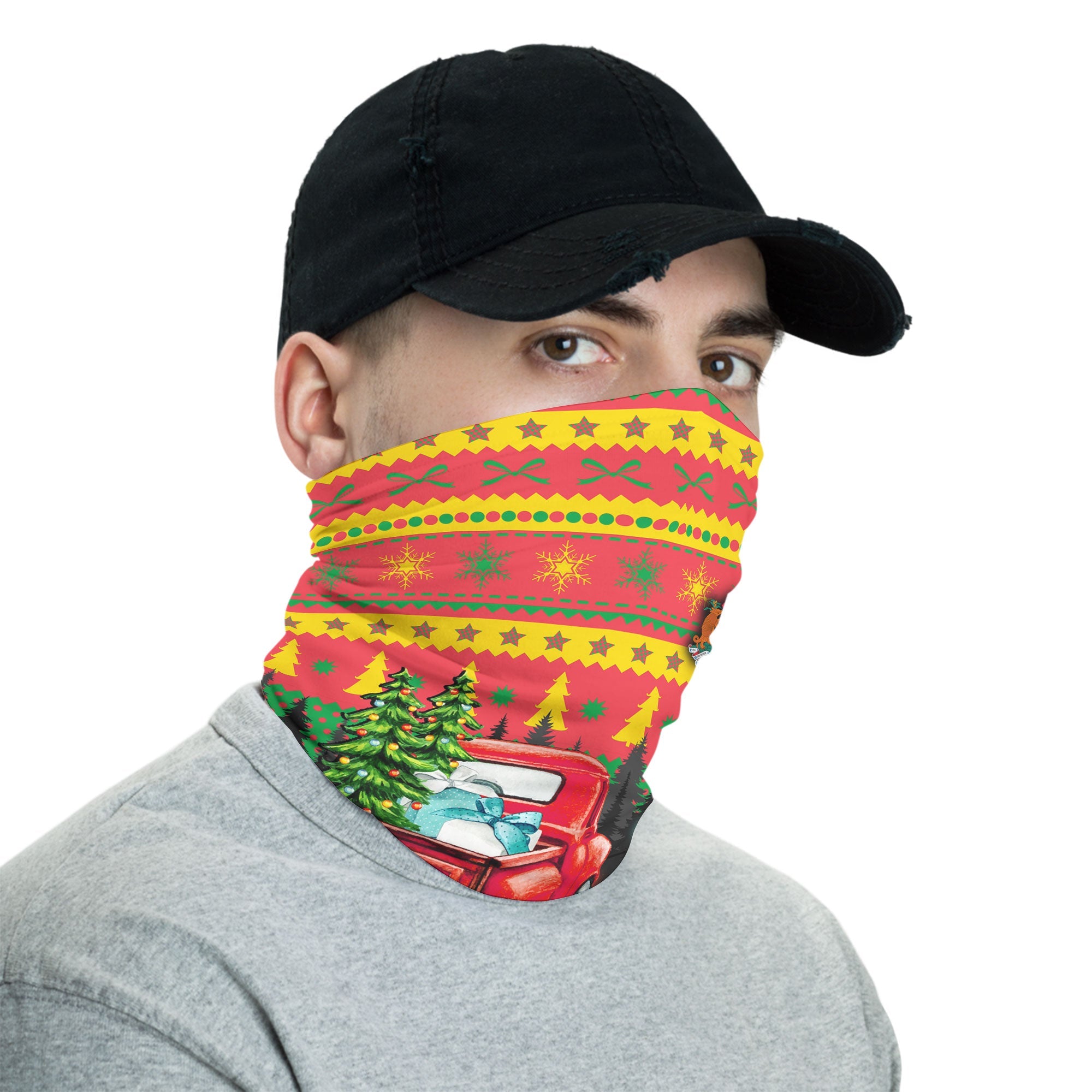 Grenada Neck Gaiter Coat Of Arms Christmas Style