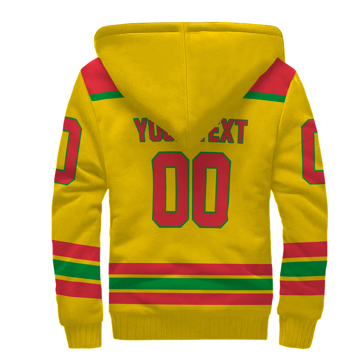 Grenada Sherpa Hoodie Flag & Coat Of Arms Hockey Style