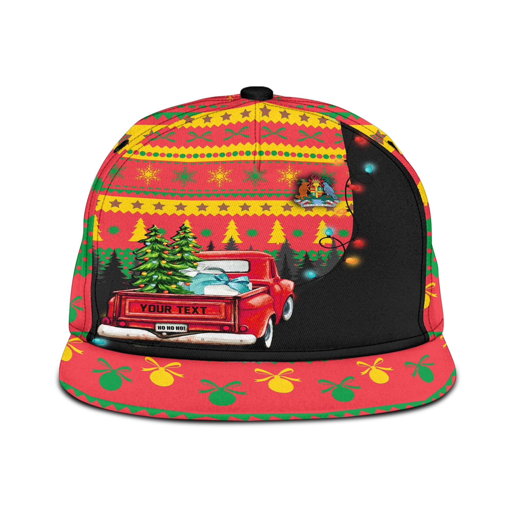 Grenada Snapback Hat Coat Of Arms Christmas Style