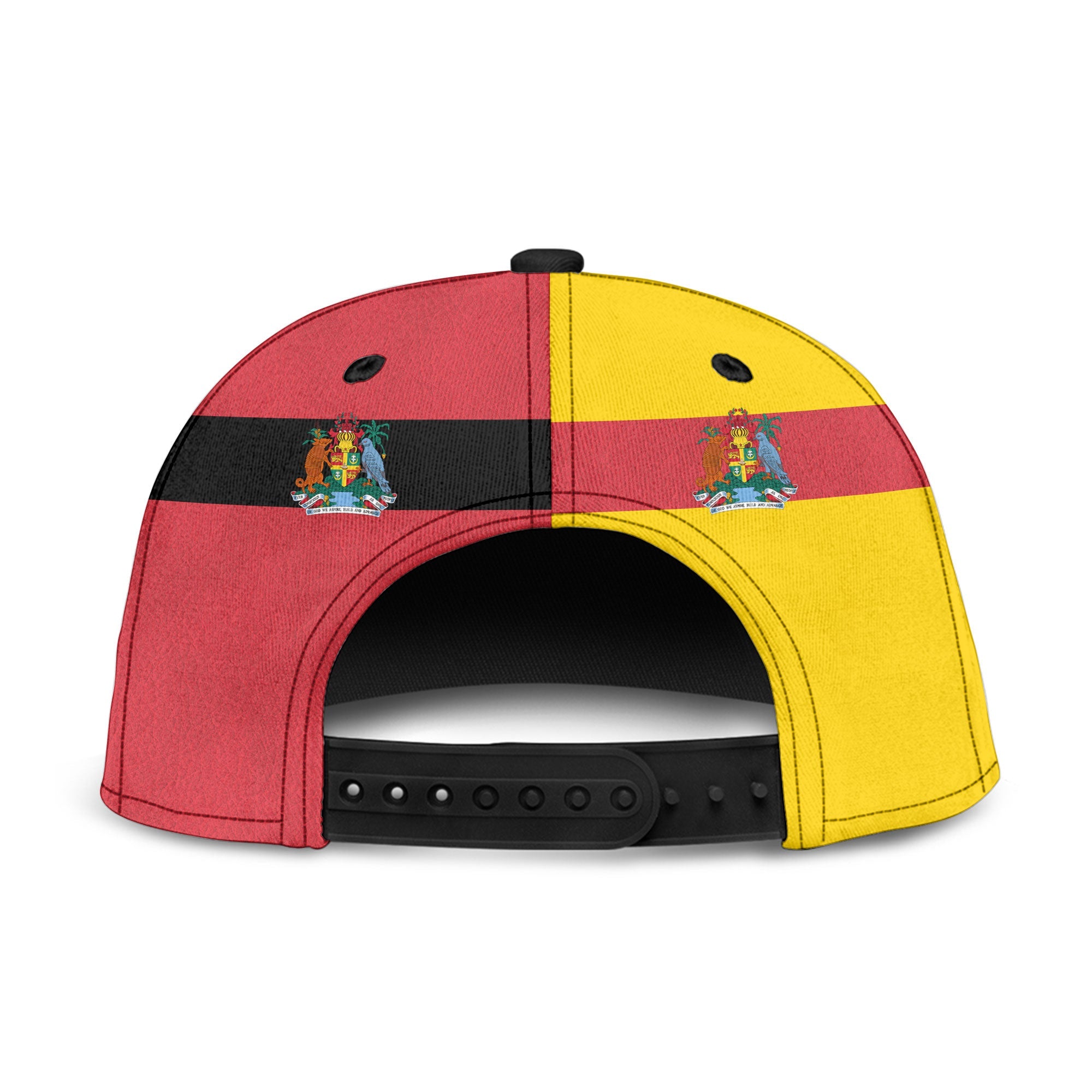 Grenada Snapback Hat Flag & Coat Of Arms Leather Style