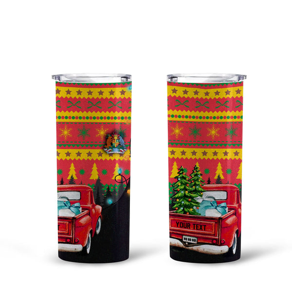 Grenada Tall Glitter Tumbler Coat Of Arms Christmas Style