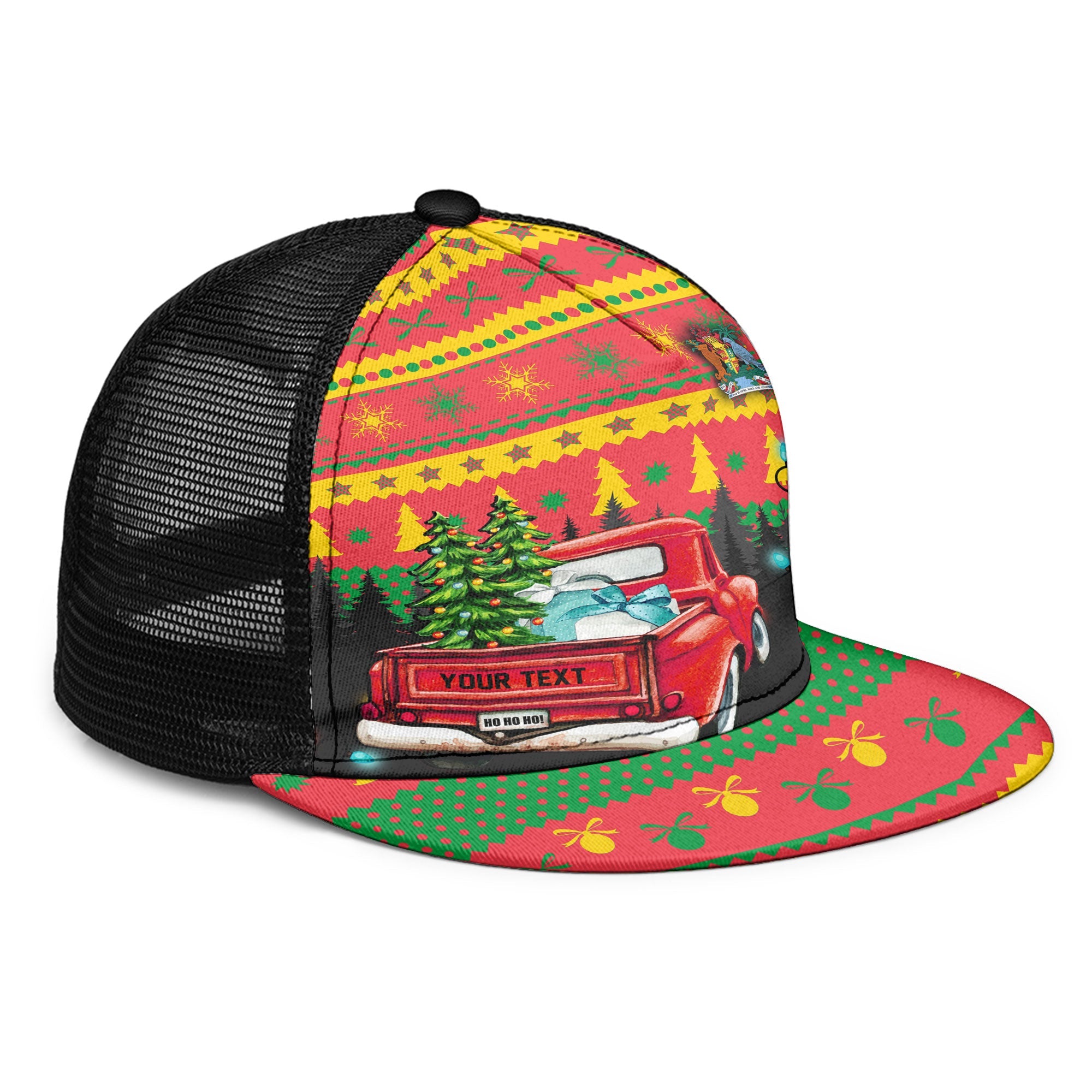 Grenada Trucker Hat Coat Of Arms Christmas Style