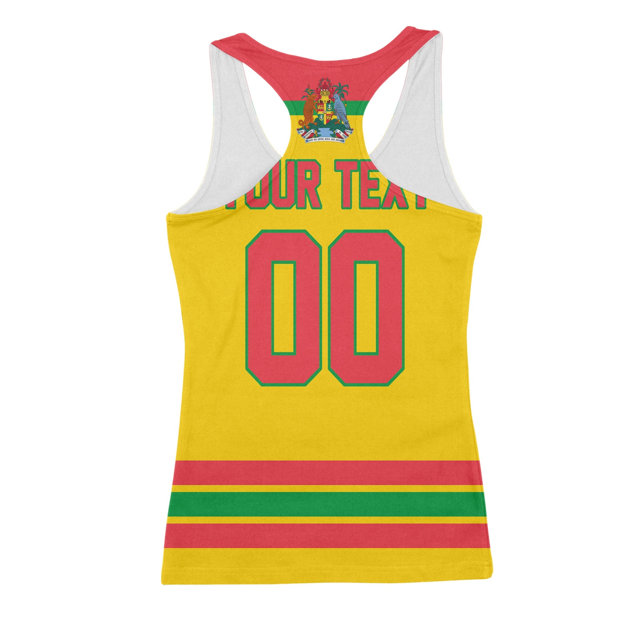 Grenada Women Tank Top Flag & Coat Of Arms Hockey Style