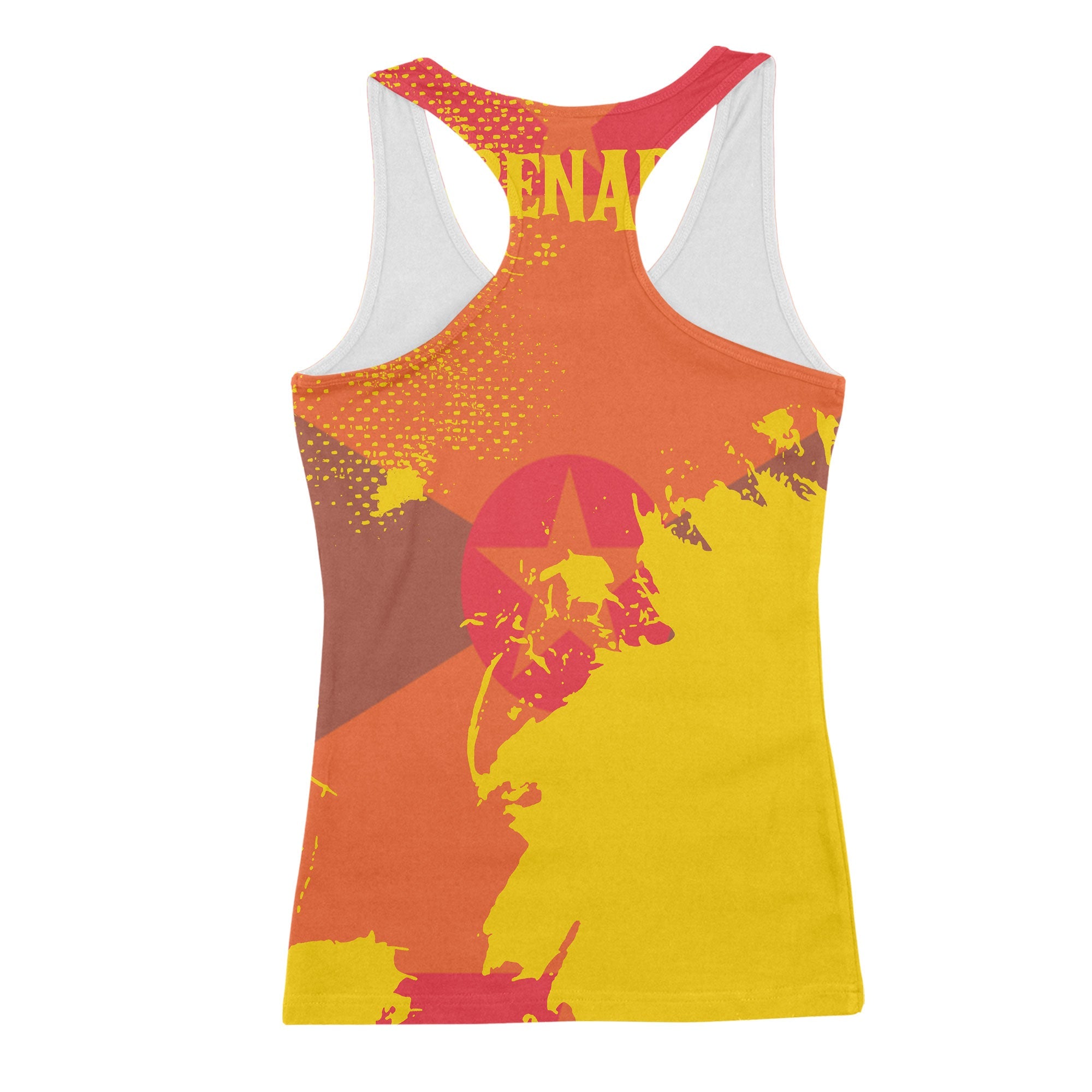 Grenada Women Tank Top Flag & Coat Of Arms Paint Style