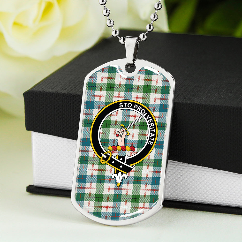 Guthrie Dress Ancient Clan Badge Classic Tartan Dog Tag Necklace