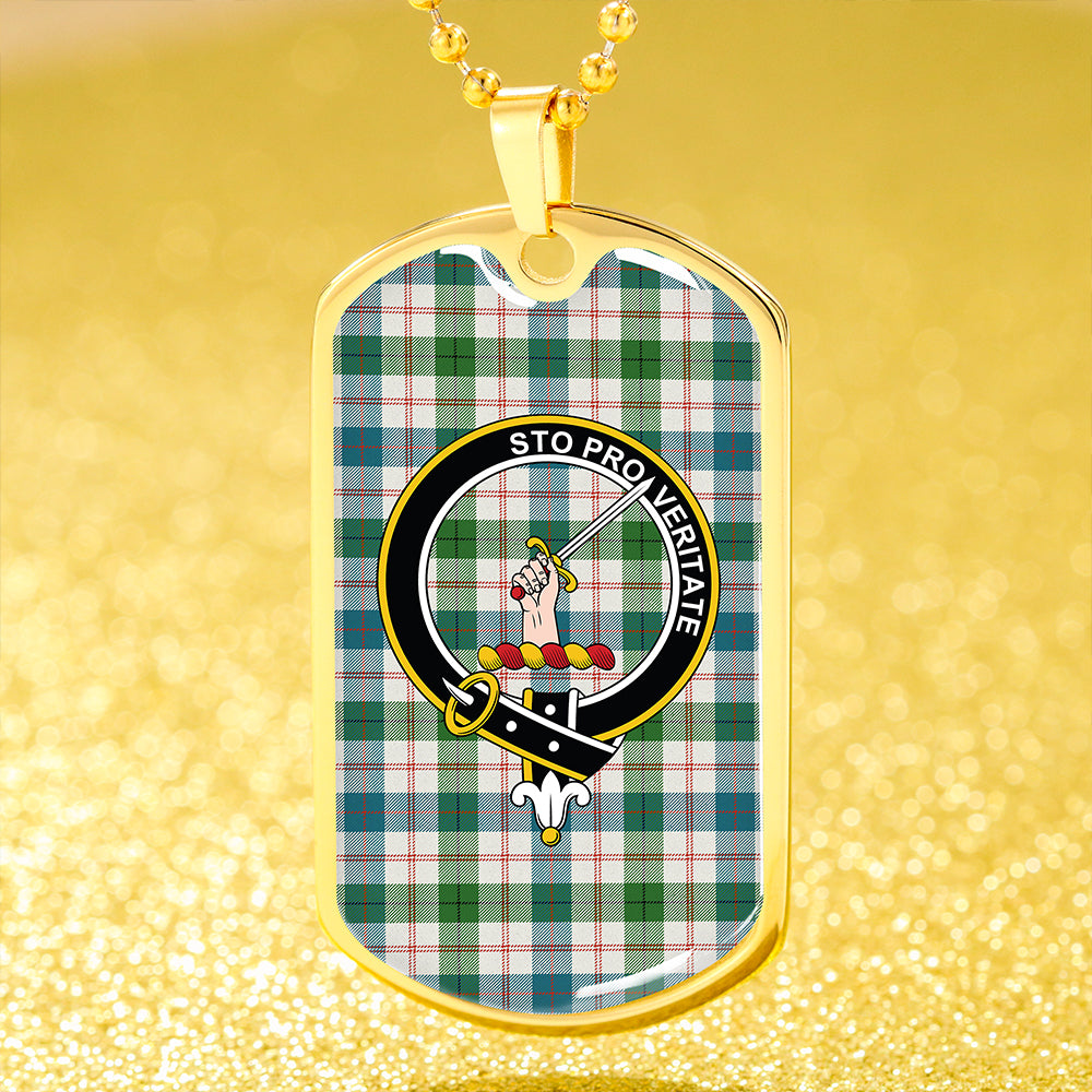 Guthrie Dress Ancient Clan Badge Classic Tartan Dog Tag Necklace