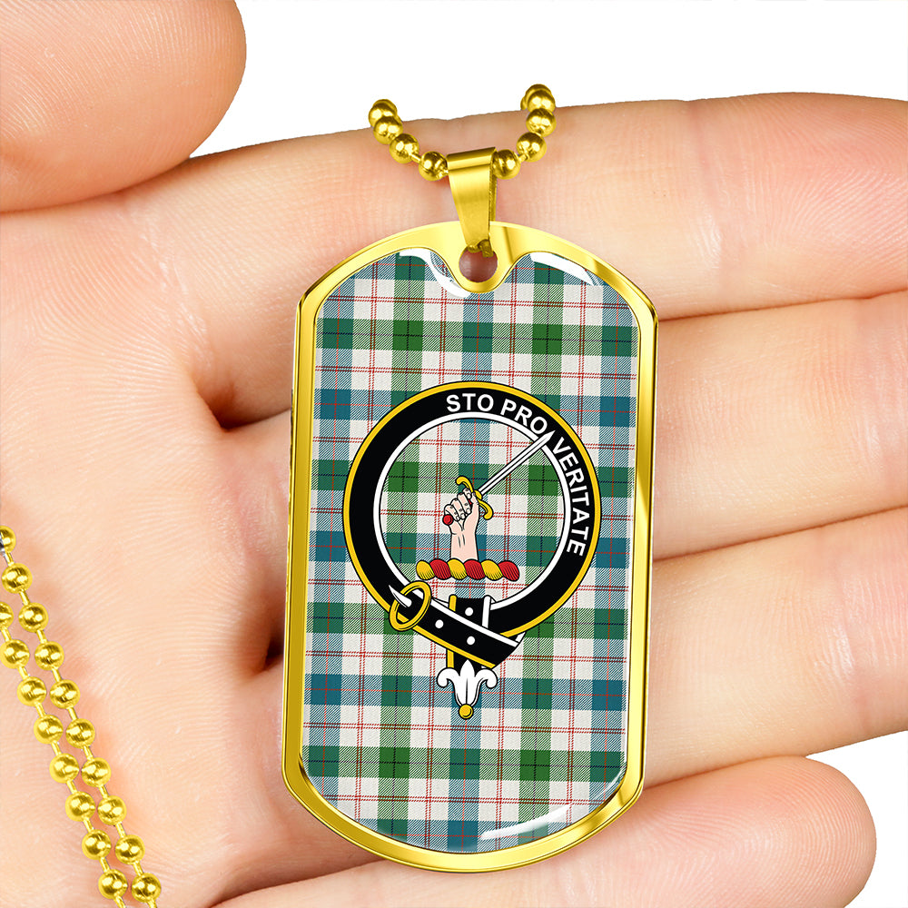 Guthrie Dress Ancient Clan Badge Classic Tartan Dog Tag Necklace