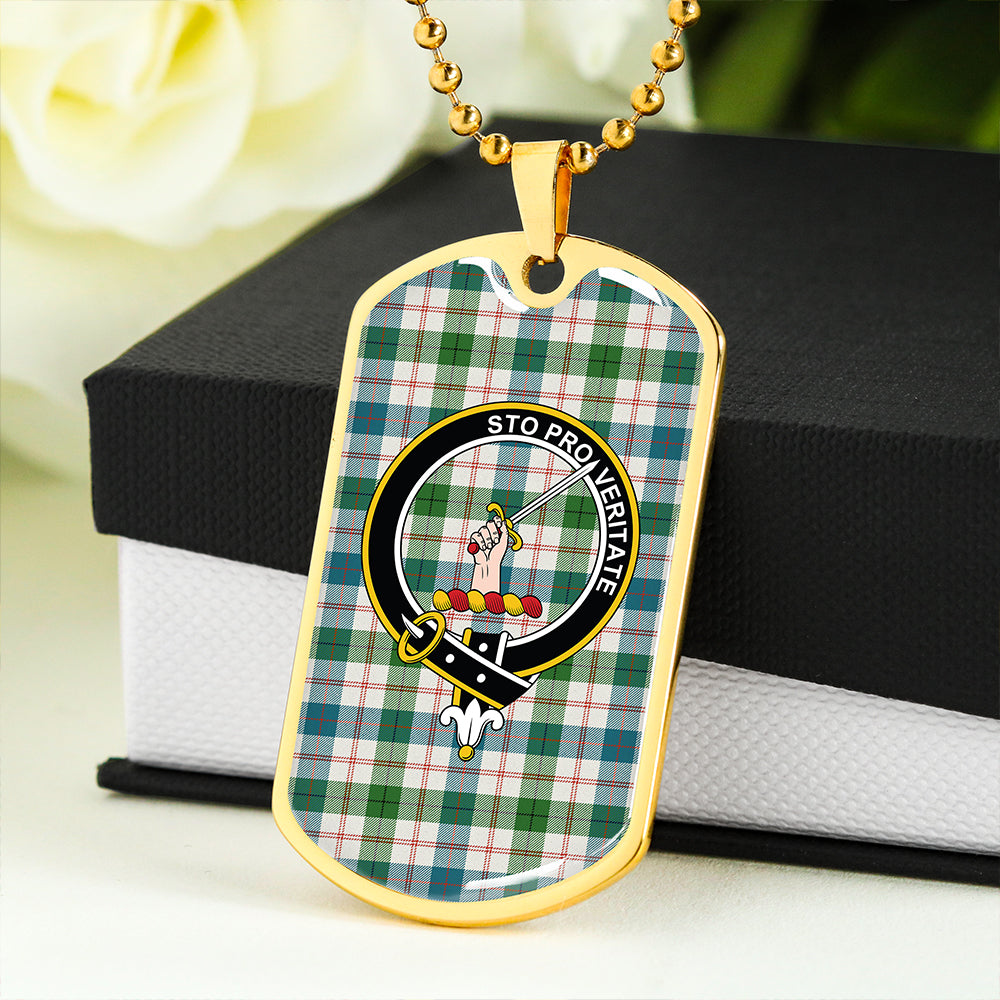 Guthrie Dress Ancient Clan Badge Classic Tartan Dog Tag Necklace