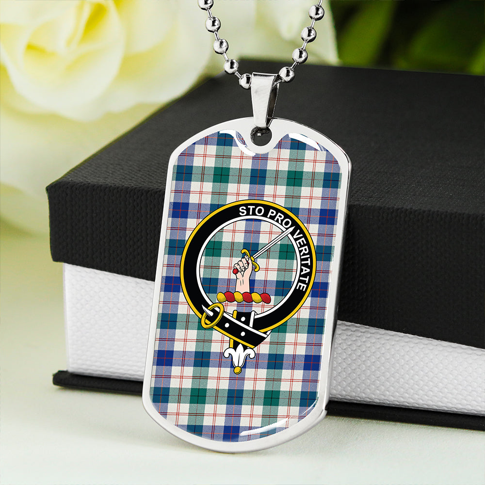 Guthrie Dress Modern Clan Badge Classic Tartan Dog Tag Necklace
