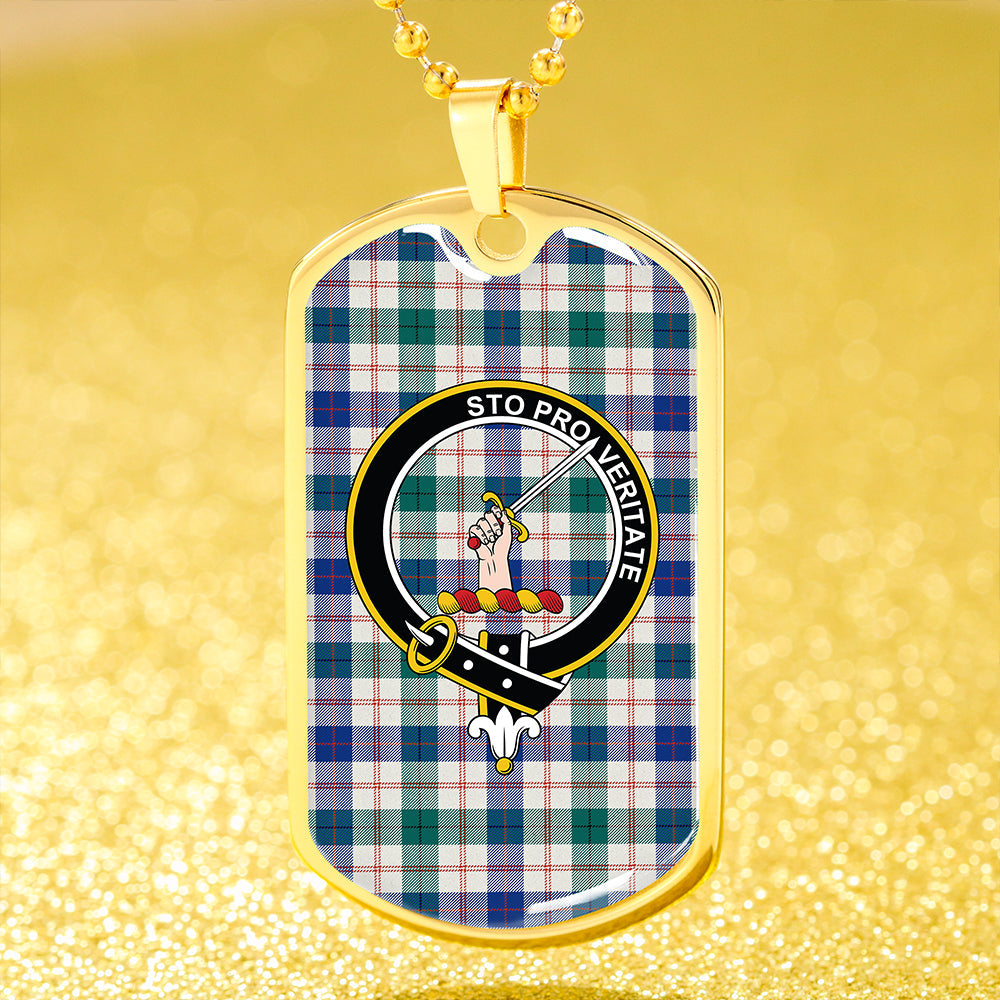 Guthrie Dress Modern Clan Badge Classic Tartan Dog Tag Necklace