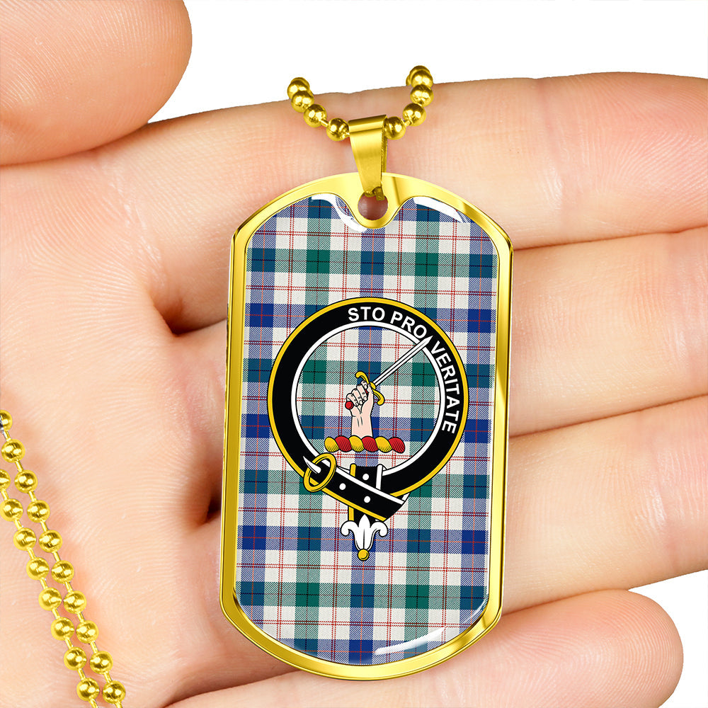Guthrie Dress Modern Clan Badge Classic Tartan Dog Tag Necklace