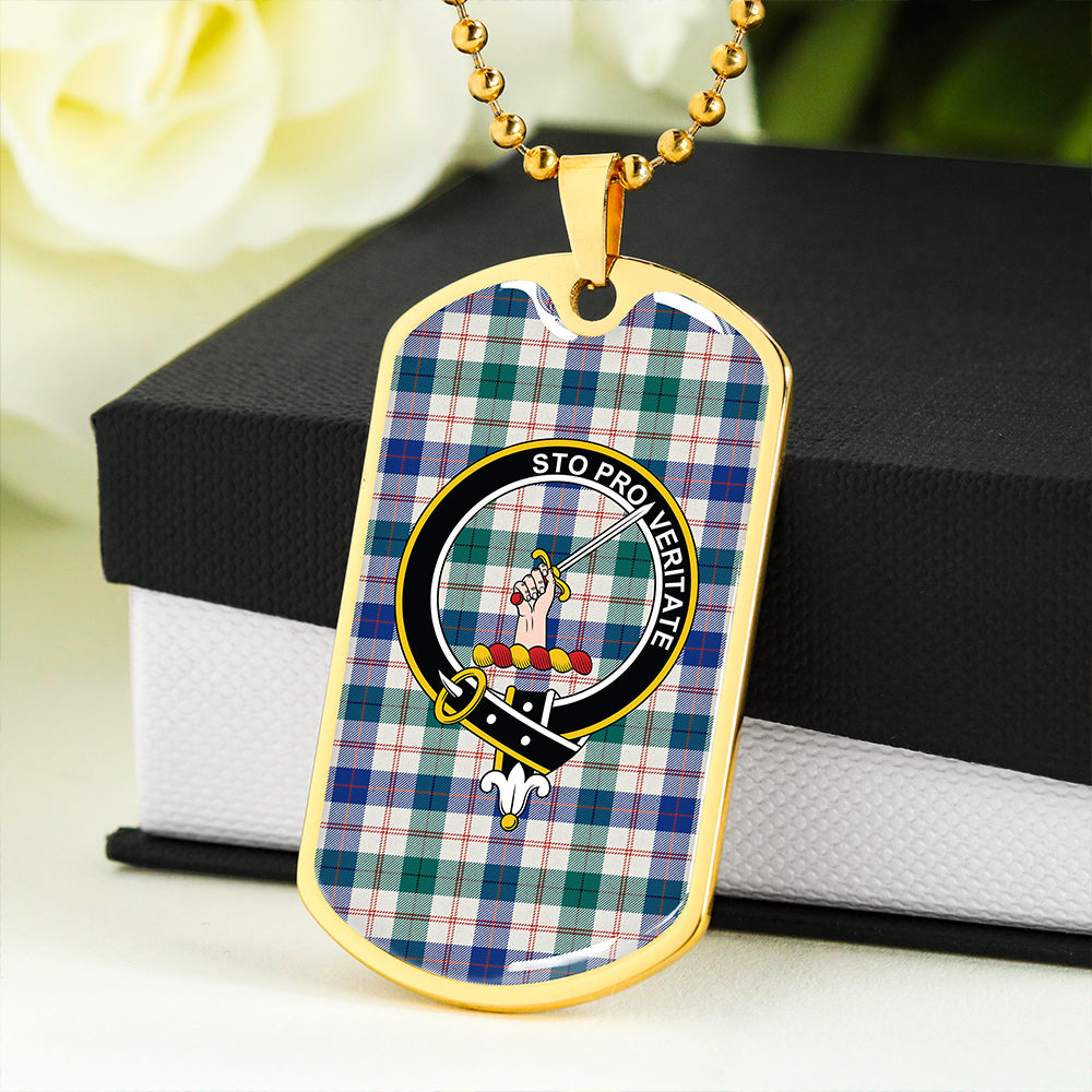 Guthrie Dress Modern Clan Badge Classic Tartan Dog Tag Necklace
