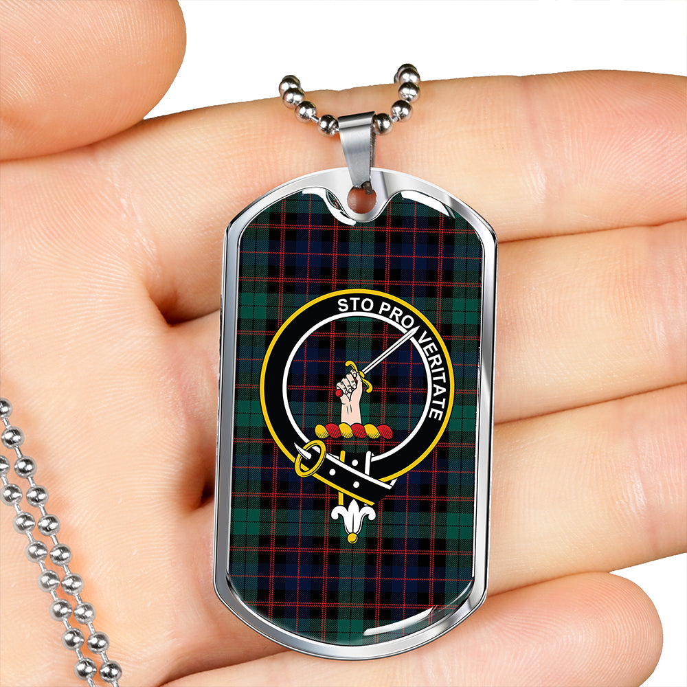 Guthrie Modern Clan Badge Classic Tartan Dog Tag Necklace