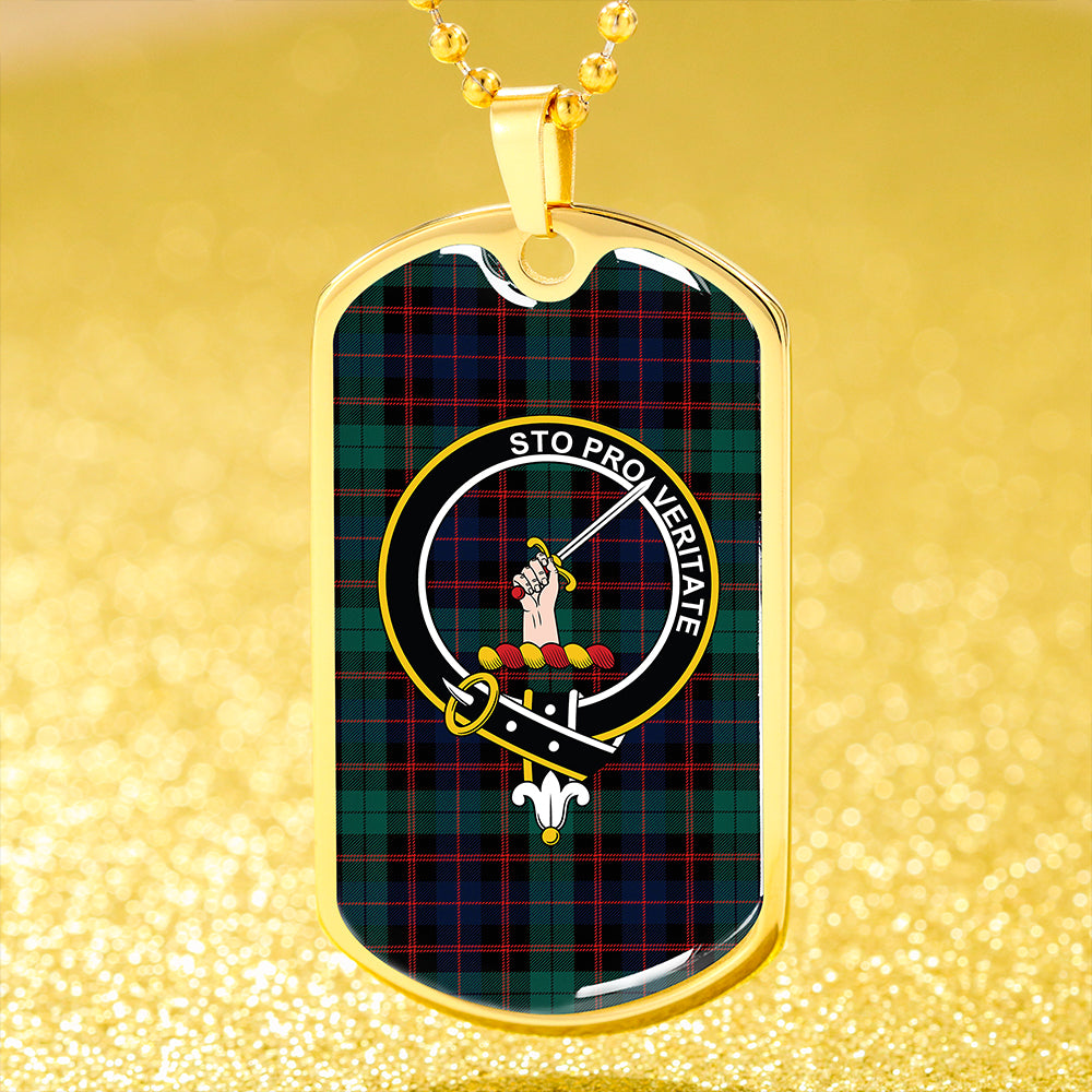 Guthrie Modern Clan Badge Classic Tartan Dog Tag Necklace