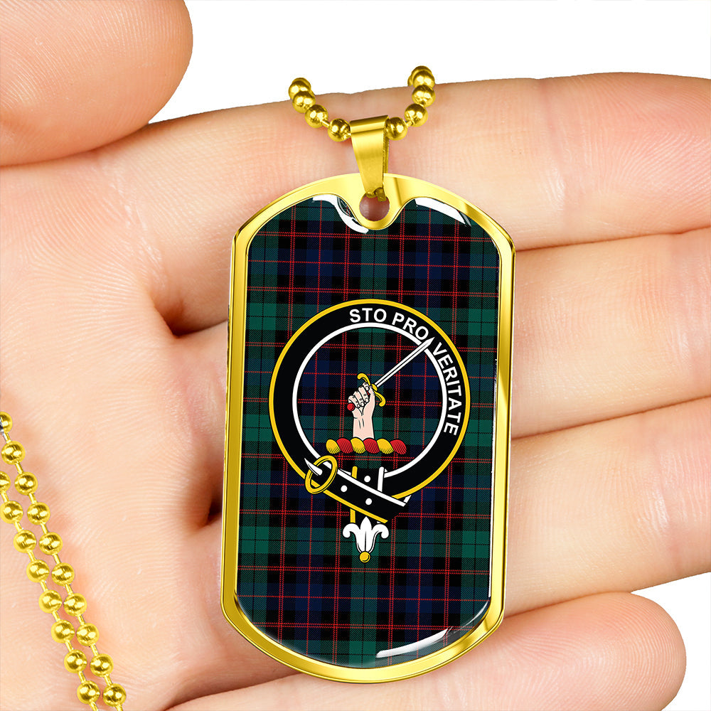 Guthrie Modern Clan Badge Classic Tartan Dog Tag Necklace